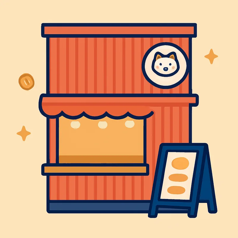 illustration of the coral galleria market storefront